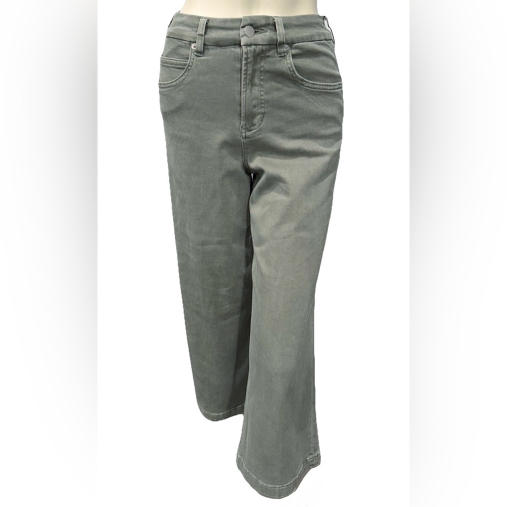 Dear John Audrey Wide Leg Jeans Olive High Rise Size 25